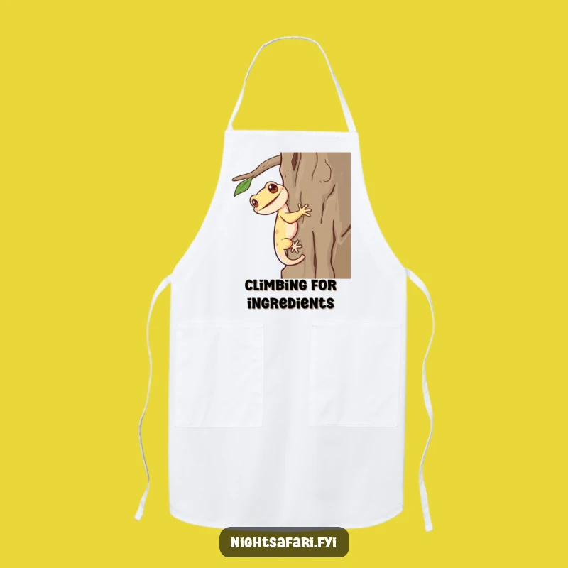 Funny Giggling Gecko Apron Hilarious Gift For Kitchen Comedians