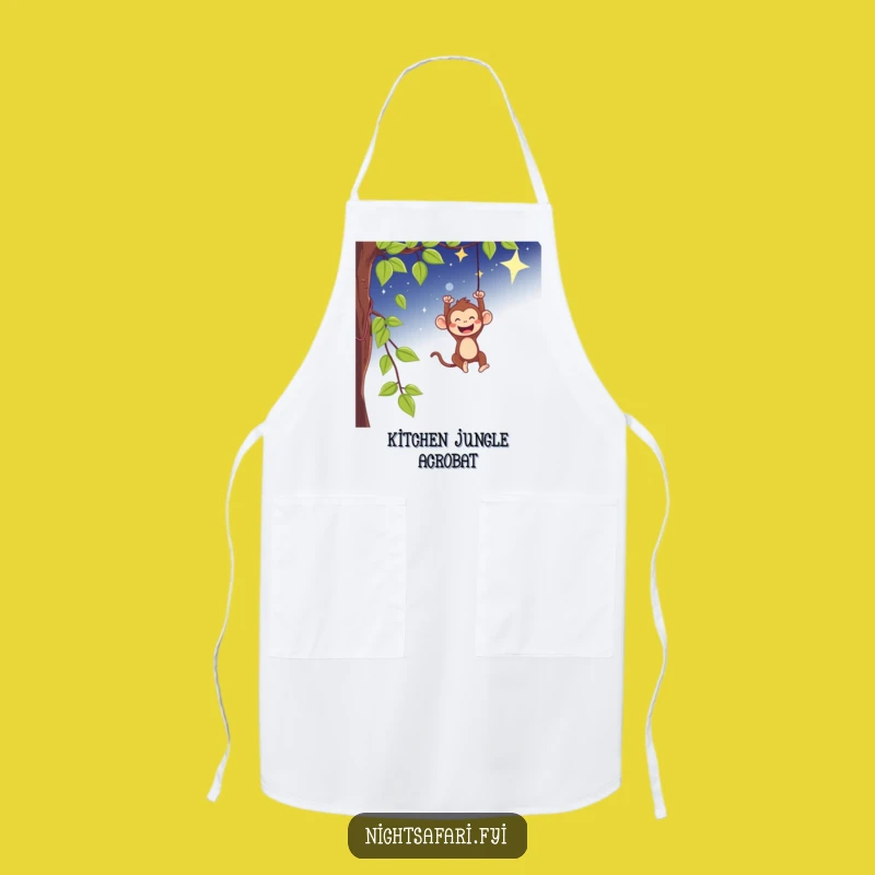 Funny Monkey Starry Swing Apron - Swing into Cooking Fun!