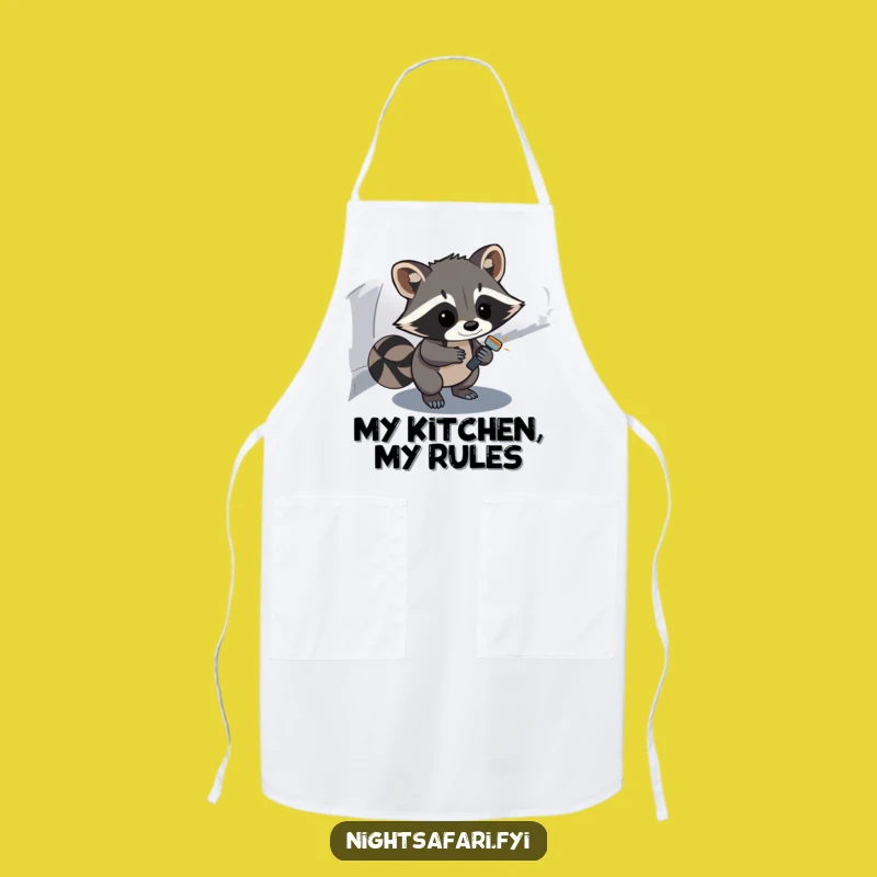 Funny Raccoon Apron: Kitchen Explorer, Culinary Funny Gift