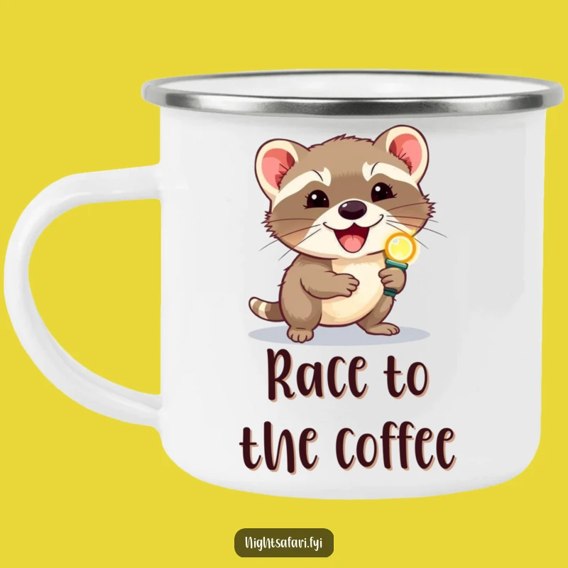 Funny Civet Headlamp Camping Mug - Adventure Fuel for Quick Explorers