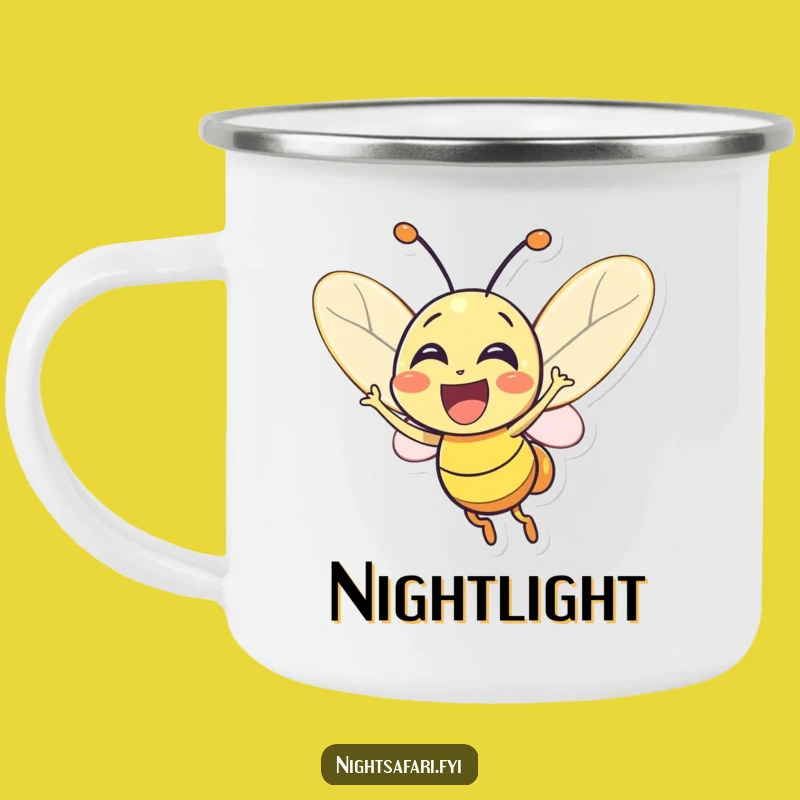Funny Firefly Camping Mug: Glowing Joyful Lightbug, Durable Humorous Gift