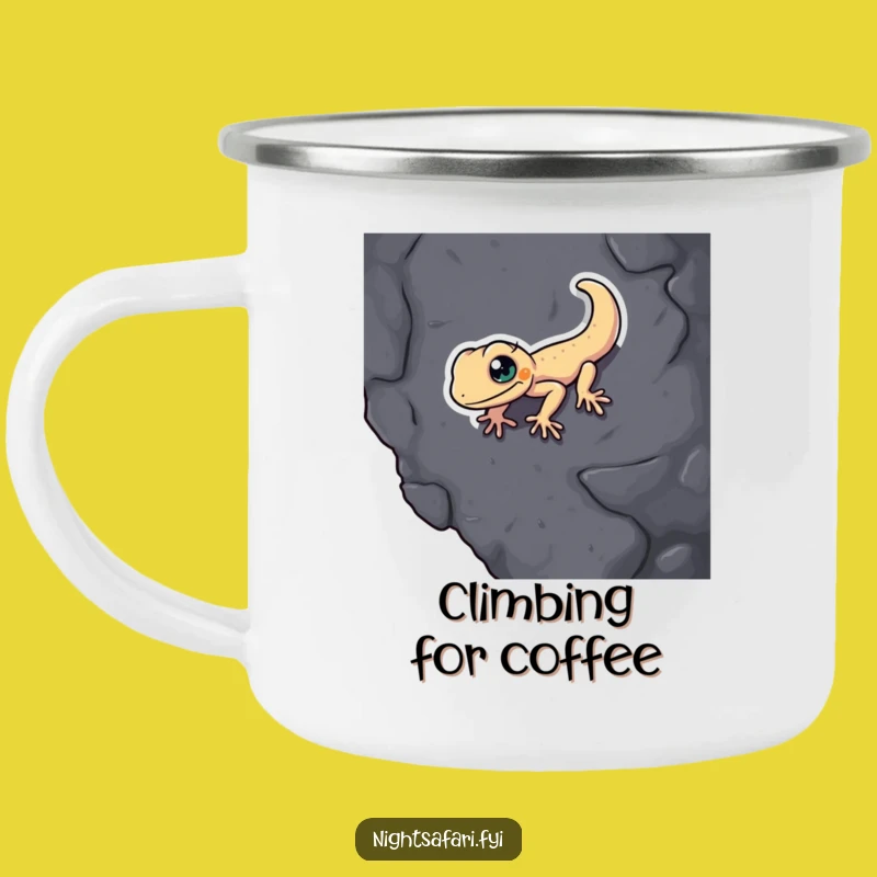 Funny Gecko Camping Mug: Hilarious Determination for Outdoor Adventures, Great Funny Gift
