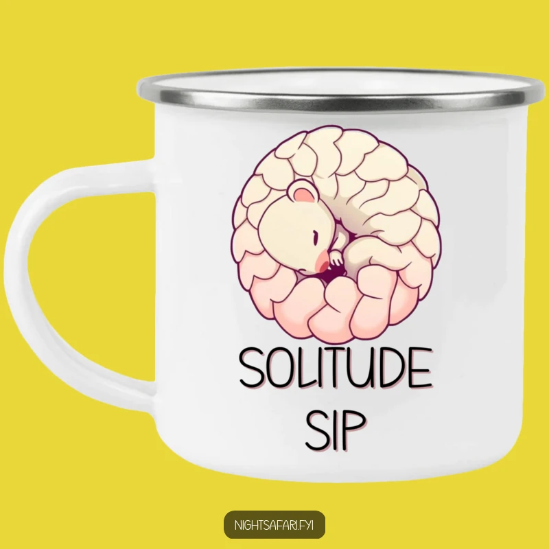 Funny Pangolin Camping Mug: Shy Ball Character, Durable Humorous Gift