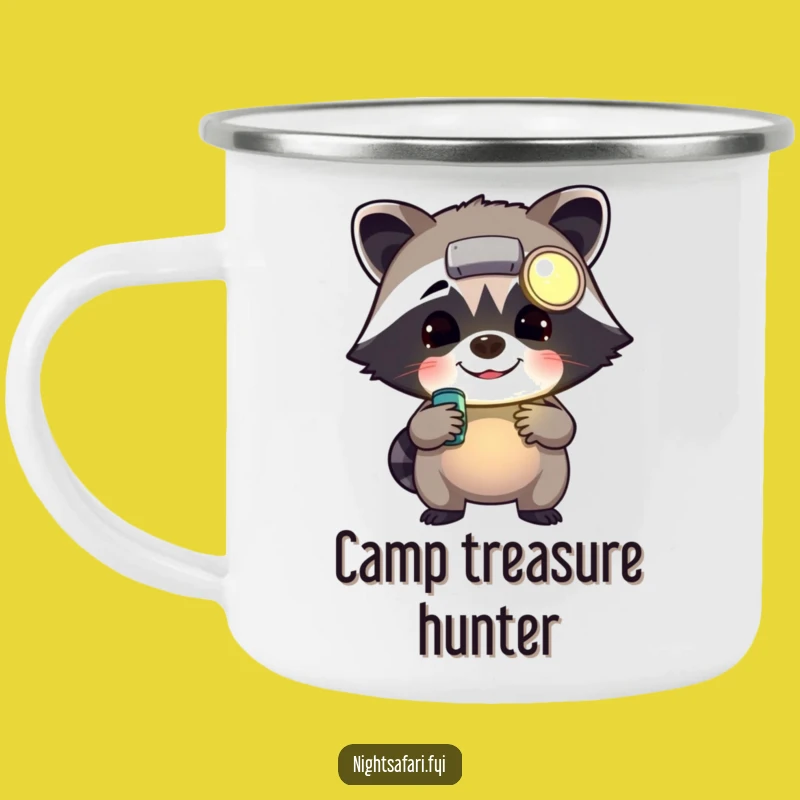 Funny Raccoon Headlamp Camping Mug - Adventure Fuel for Night Explorers