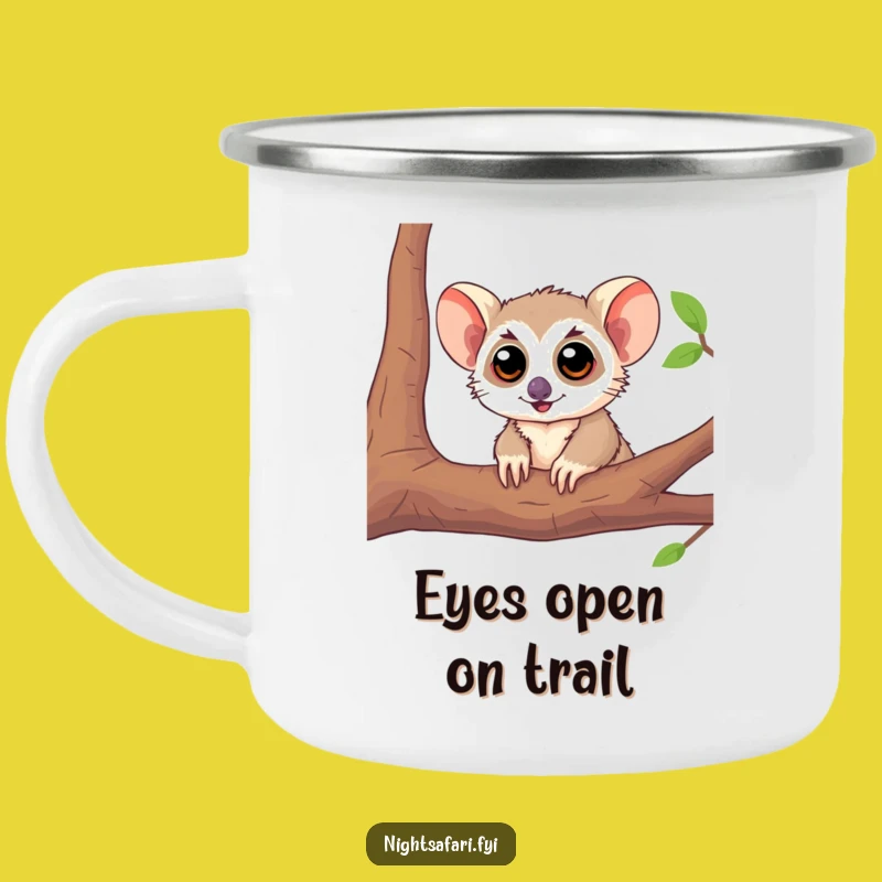 Funny Tarsier Large Eyes Camping Mug: Explore with Curiosity