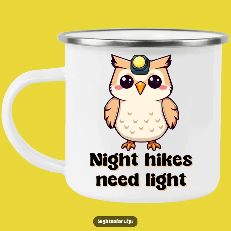 Funny Owl Headlamp Camping Mug: Hooting Delight for Outdoor Adventures