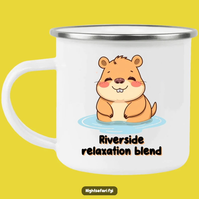 Durable Funny Capybara Camping Mug: Relax and Recharge Outdoors