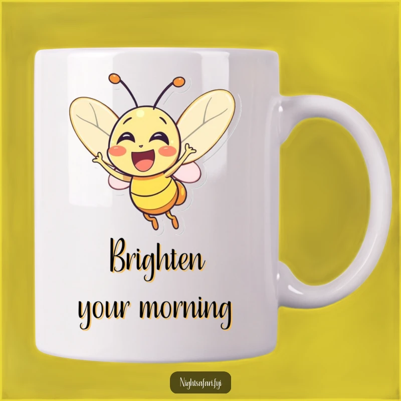 Funny Firefly Mug: Glowing Joyful Lightbug, Perfect Humorous Gift for Nature Lovers