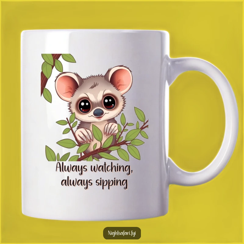 Funny Bushbaby Big Eyes Mug A Curious Gift For Night Owl Lovers