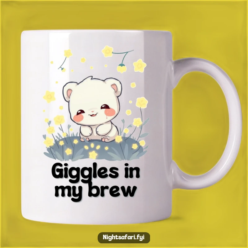 Funny Giggling Shy Creature Mug - Firefly Glow Gift for Introverts