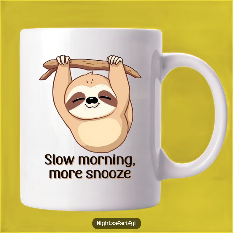 Funny Sloth Wink Mug: Sleepy & Slow for a Perfect Gift