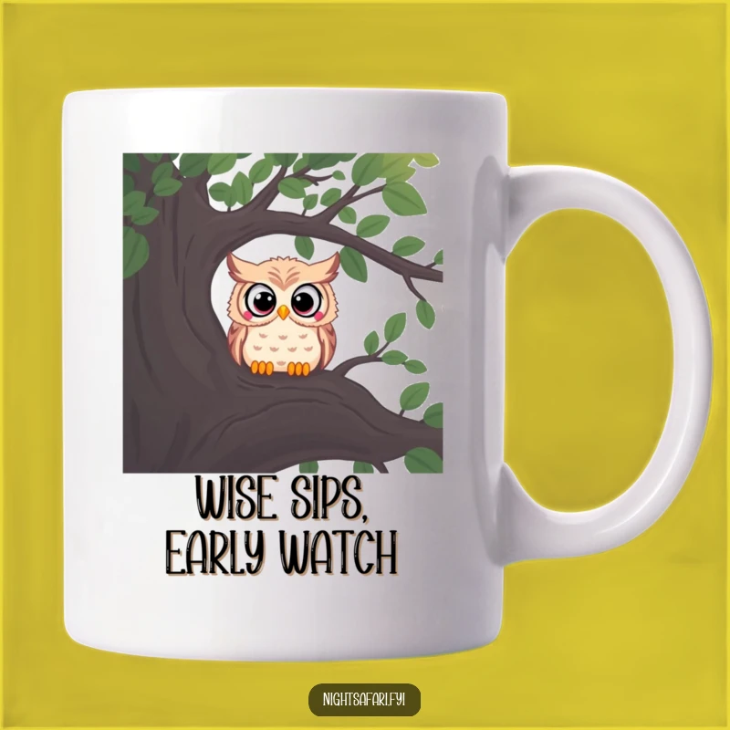 Funny Curious Owl Mug - Wide-Eyed Night Watcher Gift!