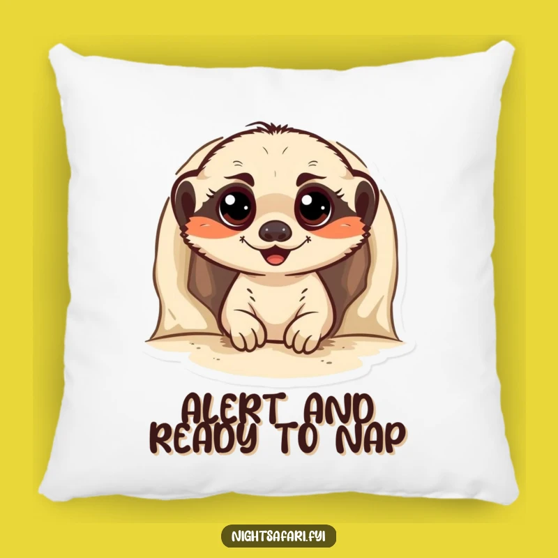 Funny Meerkat Accent Pillow: Cozy Up with a Cheerful Peeking Friend Gift