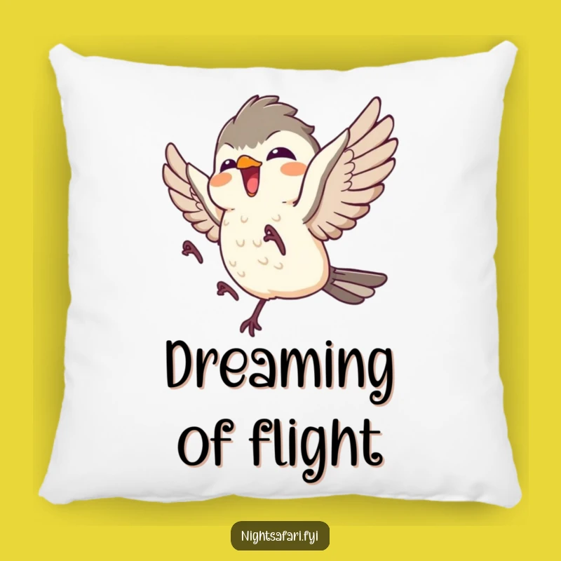 Cozy Funny Nightjar Pillow: Giggling Bird Comfort with Humor