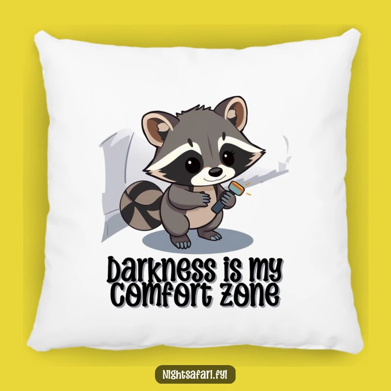 Funny Raccoon Pillow: Cozy Curious Nighttime Companion, Adorable Funny Gift
