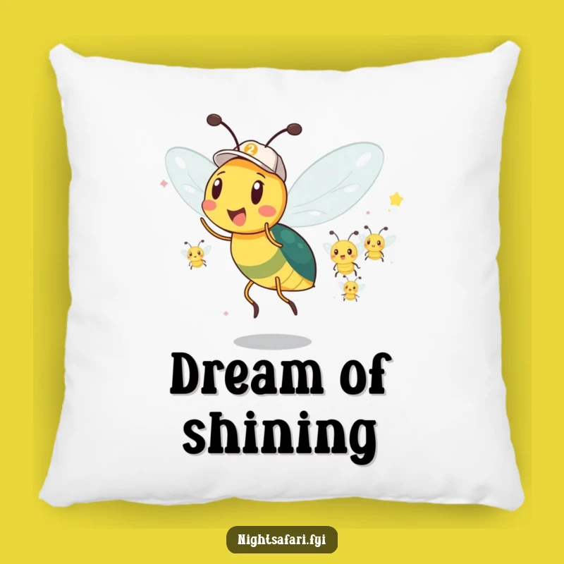 Funny Firefly Parade Pillow: Cozy Comfort & Brightness!