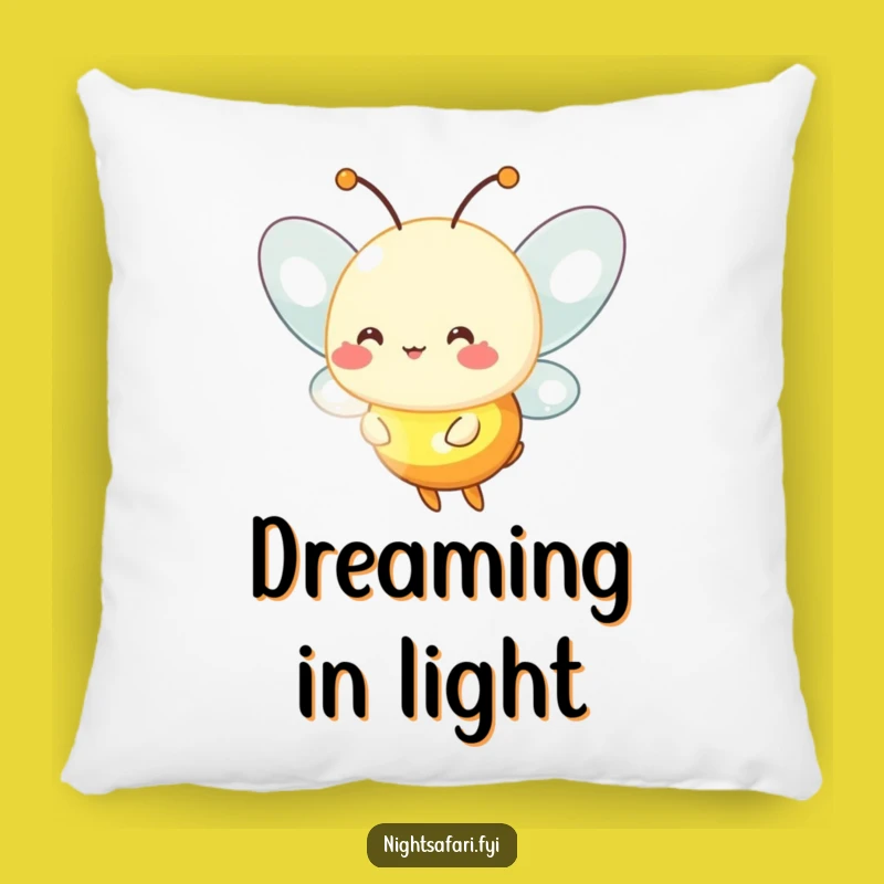 Funny Firefly Pillow - Soft Glowing Light Cushion, Cozy Funny Gift