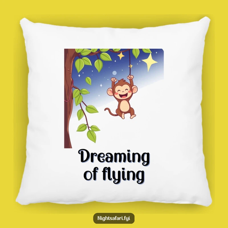 Funny Monkey Starry Swing Pillow - Cozy Adventure Comfort!