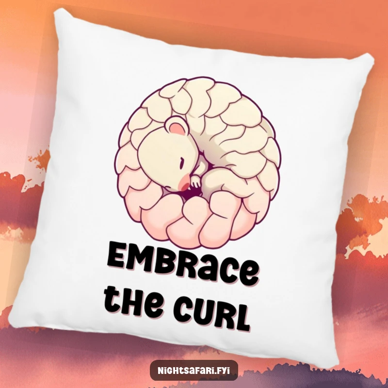 Funny Pangolin Pillow: A shy pangolin curled into a playful ball, offering comfort and a touch of endearing charm.