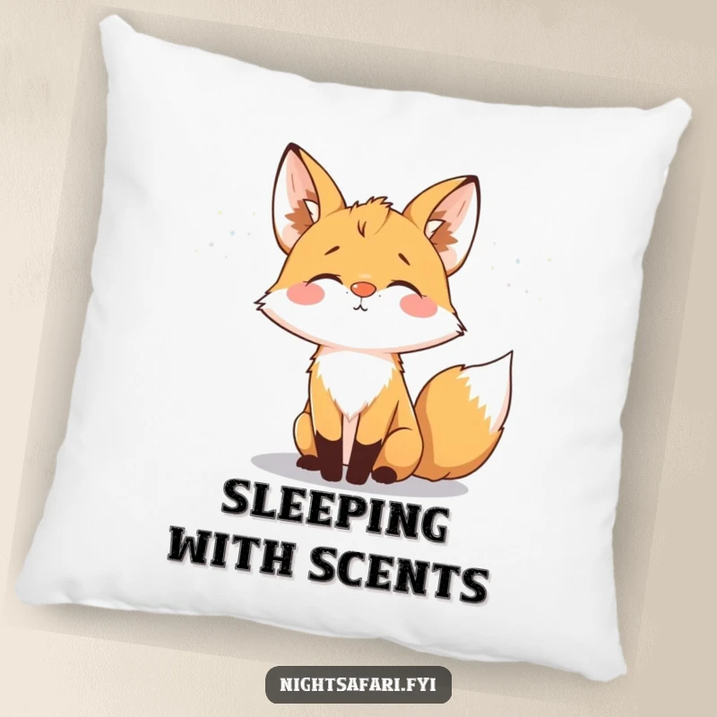Funny fox pillow with a glowing nose, perfect for adding cozy night charm and a touch of gentle magic.