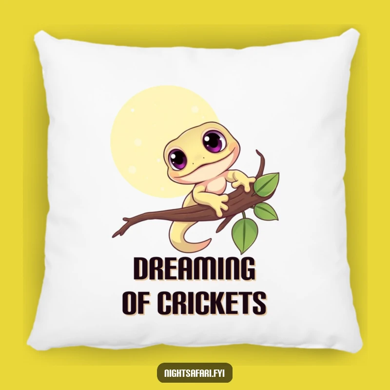 Funny Gecko Pillow - Cozy Moonlit Cushion, Perfect Funny Gift