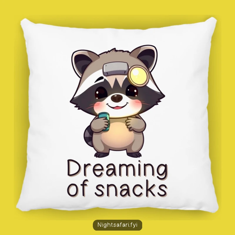 Funny Raccoon Headlamp Pillow - Cozy Comfort with a Cheerful Twist