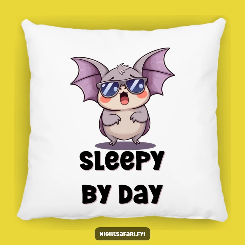 Funny Sleepy Bat Sunglasses Pillow: Cozy Comfort for Snoozers!