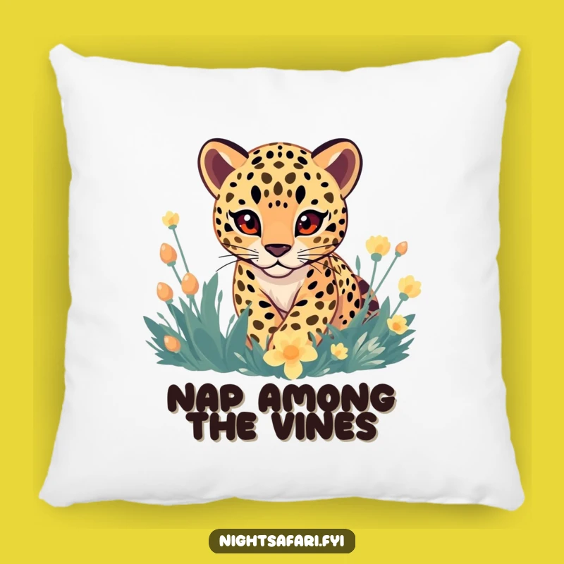 Funny Gentle Leopard Pillow: Snuggle with Playful Glowing Flora Comfort!