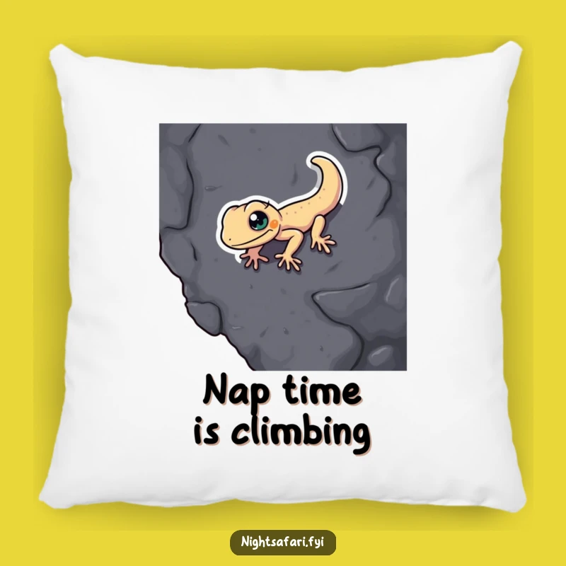 Funny Gecko Pillow: Cozy Up with Hilarious Determination, a Perfect Funny Gift Throw