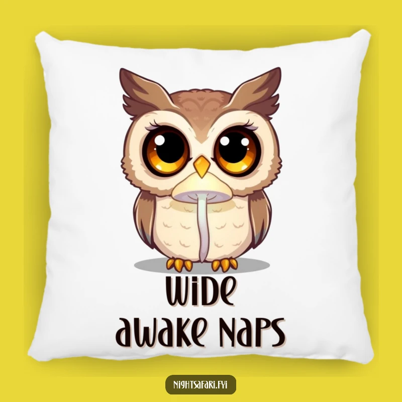 Funny Curious Owl Pillow - Soft Enchanted Comfort, Cozy Gift