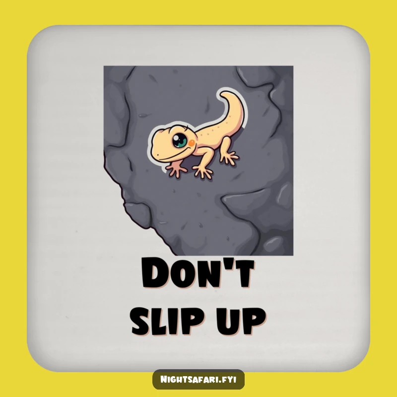 Funny Gecko Coasters: Protect Surfaces with Hilarious Determination, Set of Funny Gifts