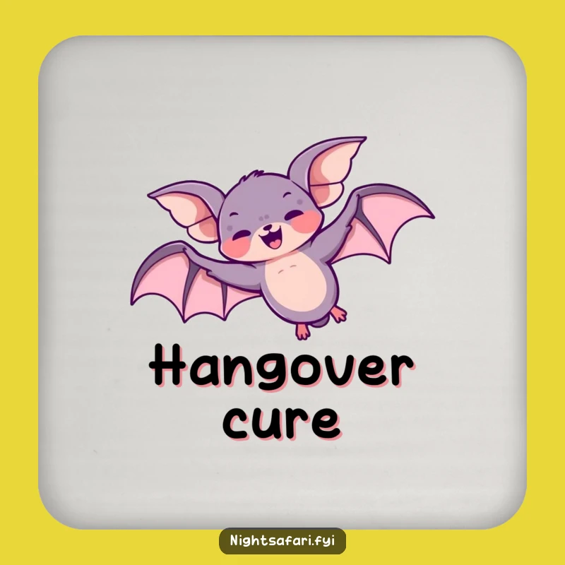 Funny Giggling Bat Coaster, Playful Loop-the-Loop Overhead Drink Protector