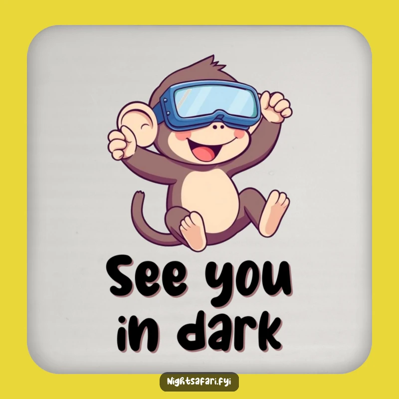 Funny Monkey Drink Coaster Set: Protect Surfaces with Playful Swinger's Style Gift