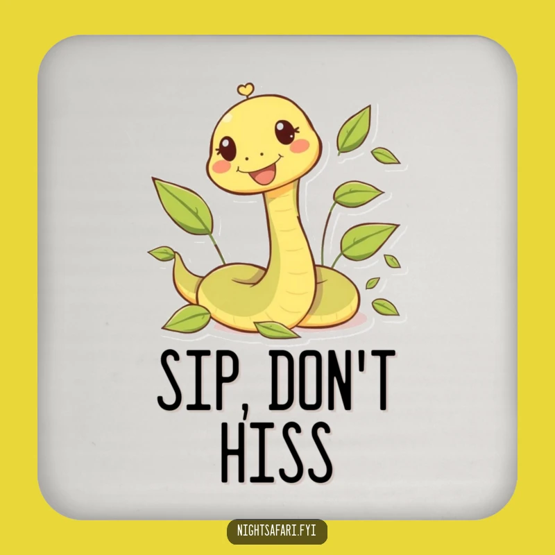 Funny Snake Coasters: Happy Character's Leafy Slither Protection