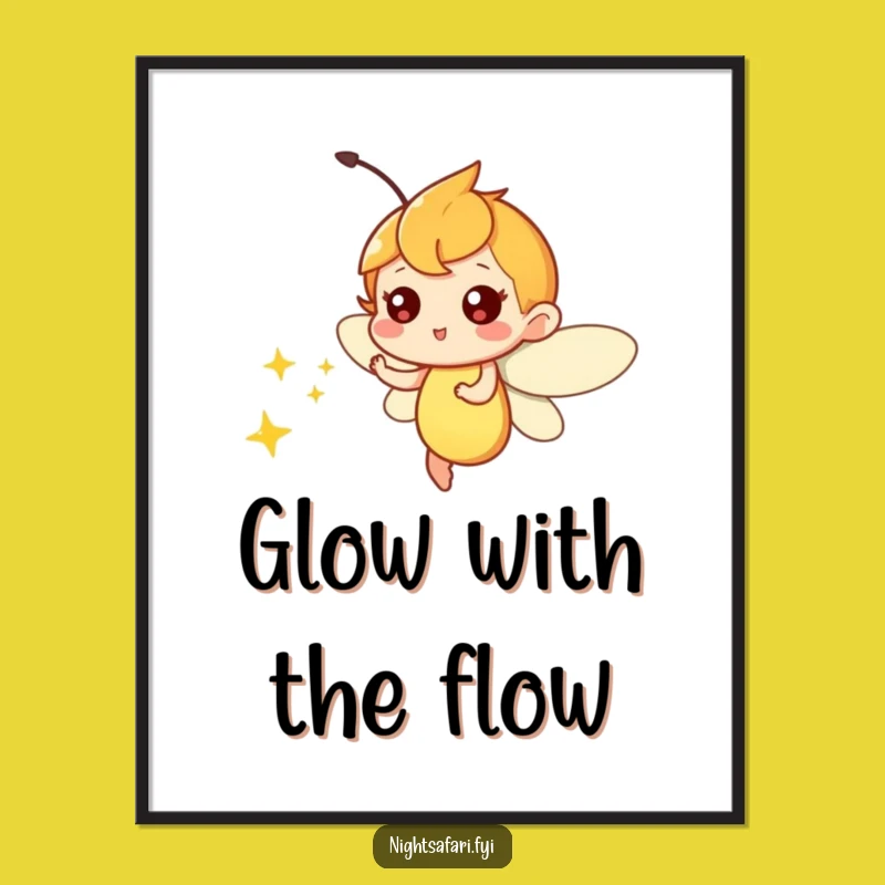 Funny Firefly Light Poster - Whimsical & Playful Wall Art