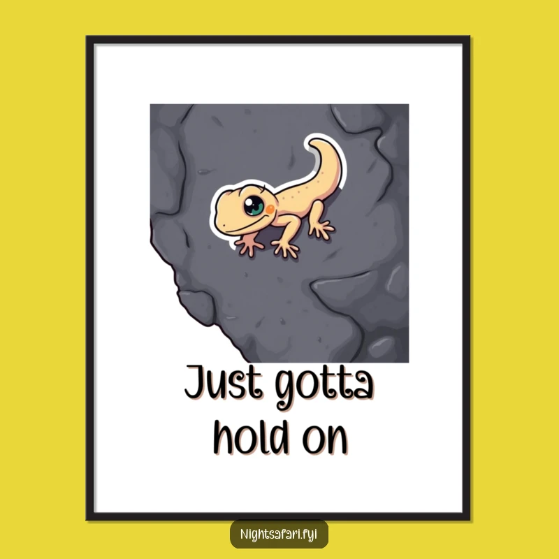 Funny Gecko Climbing Poster: Hilarious Art to Inspire Your Walls, Perfect Funny Gift