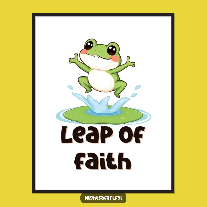 Funny Giggling Frog Poster - Brighten Your Walls with Hilarious Amphibian Art