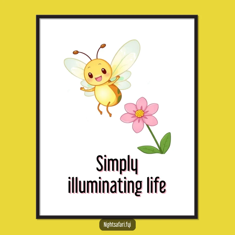 Funny Firefly Glow Poster: Enchanting Art for a Magical Atmosphere