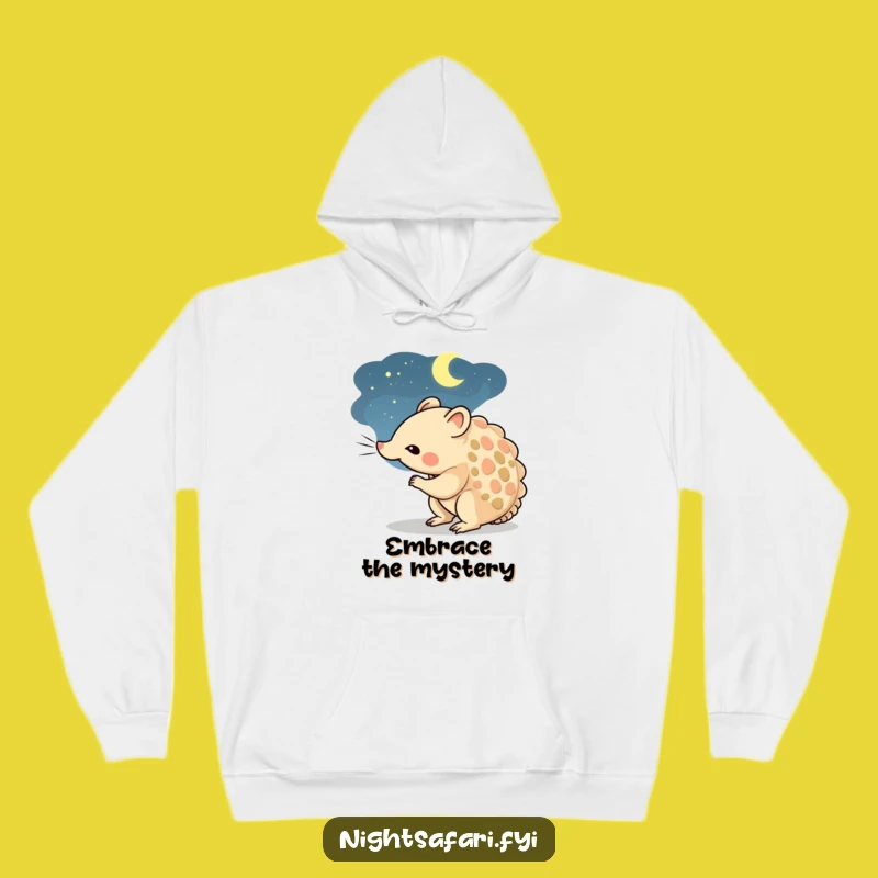 Cozy Funny Pangolin Hoodie: Curious Character's Night Exploration Warmth