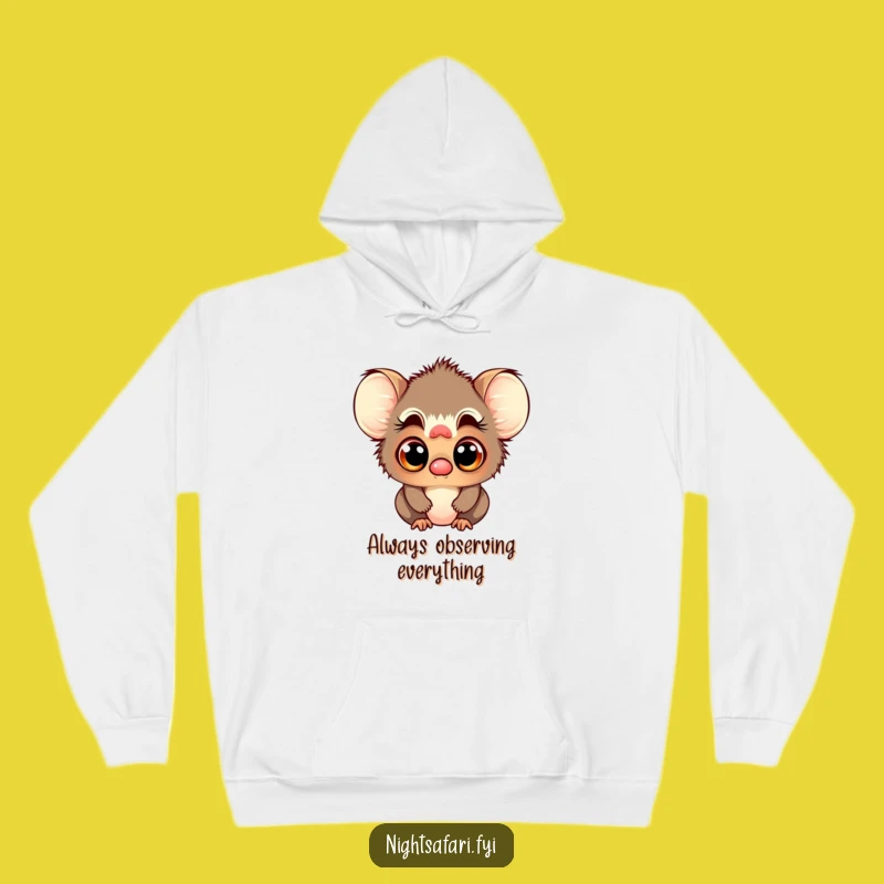 Cozy Funny Tarsier Hoodie: Curious Comfort for Playful Explorers