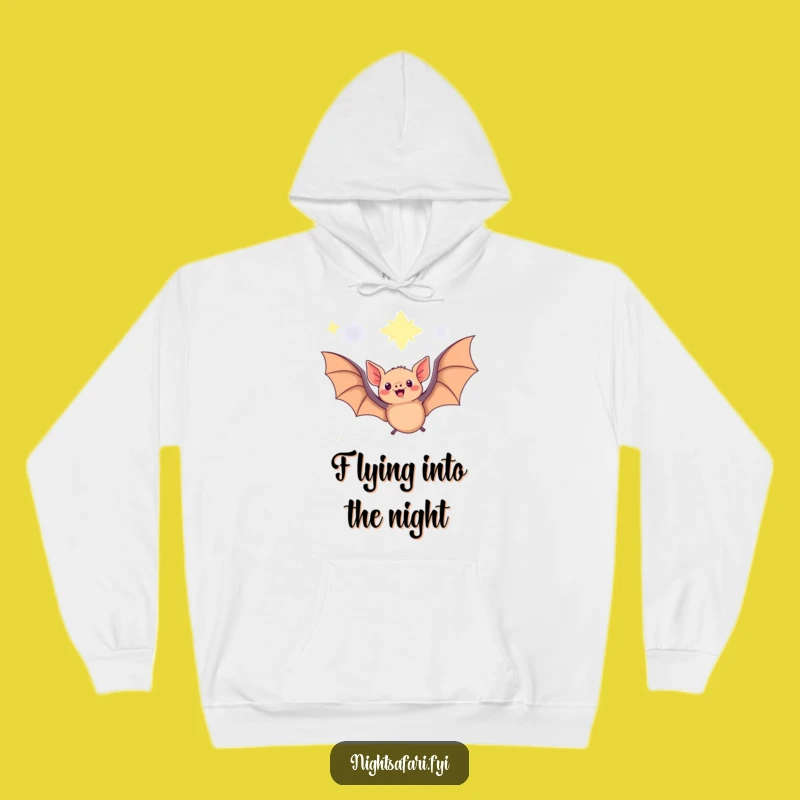 Funny Fruit Bat Hoodie: Cozy Night Flyer Sweatshirt for Starry Adventures