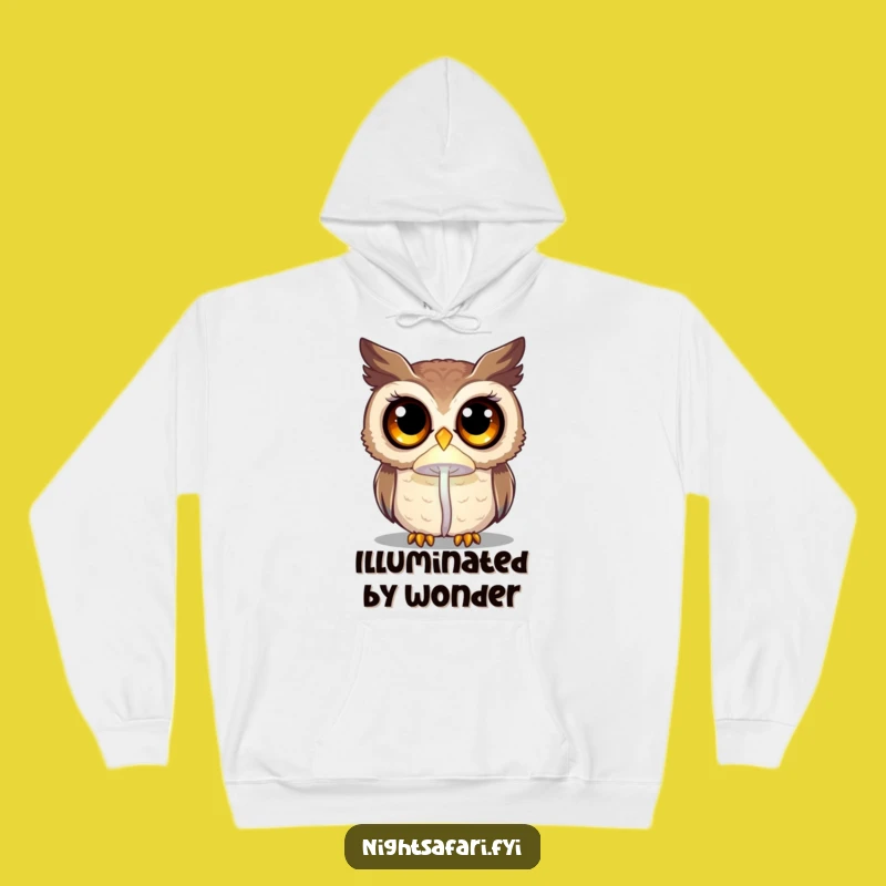 Cozy Funny Curious Owl Hoodie - Enchanted Night Comfort, Whimsical Gift