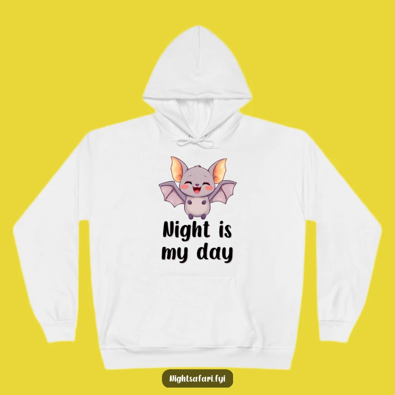 Funny Delighted Bat Hoodie - Cozy Glowing Wings Flutter Gift