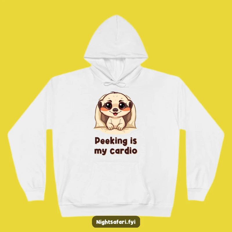 Funny Meerkat Comfort Hoodie: Cozy Up with a Cheerful Peeking Friend Gift