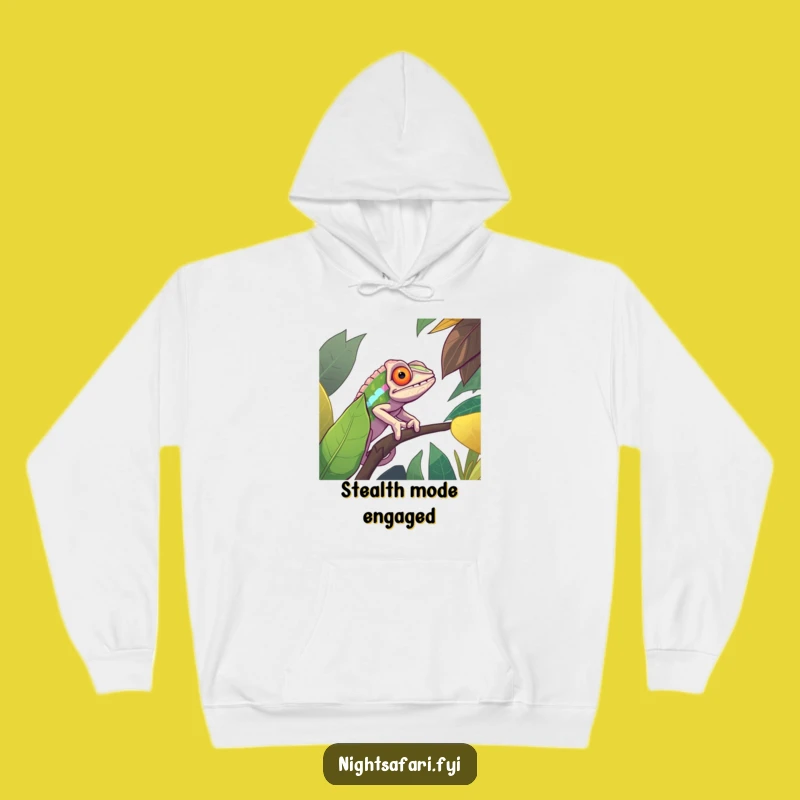 Funny Chameleon Hoodie: Cozy Camouflage Master Apparel for Warmth