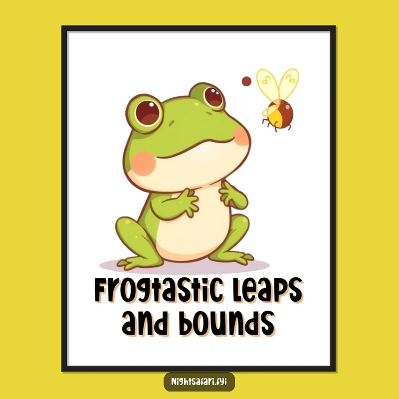 Funny Free Printable Wall Art: Startled Frog & Firefly Downloadable Decor for Whimsical Spaces!