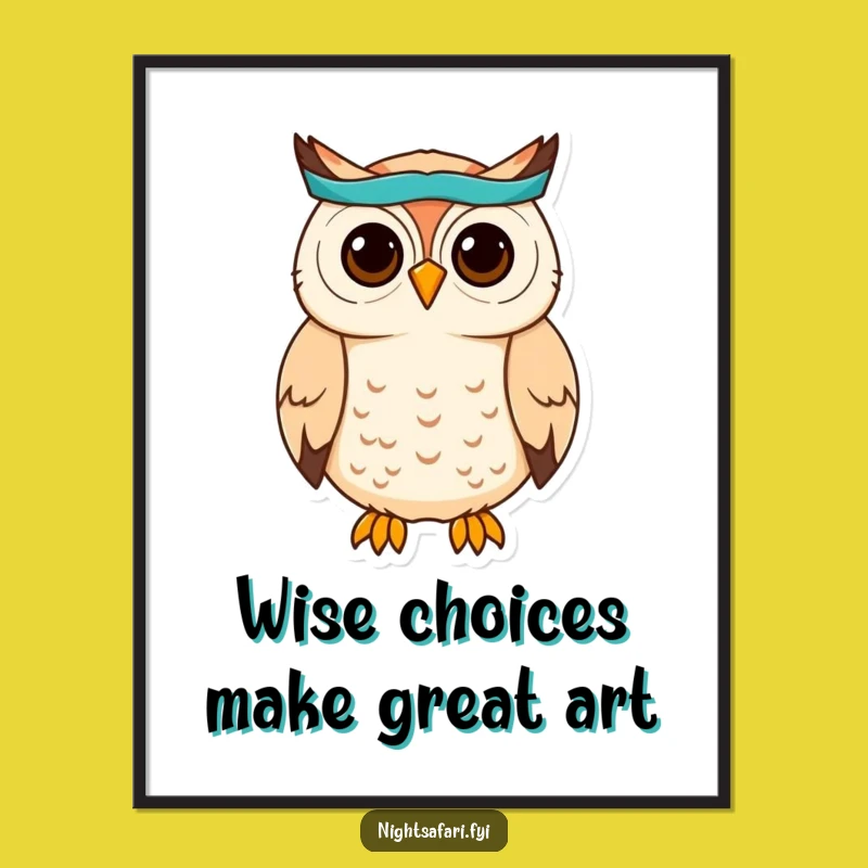 Free Printable Wall Art: Cute Owl Headband - Funny Downloadable Decor for Any Room
