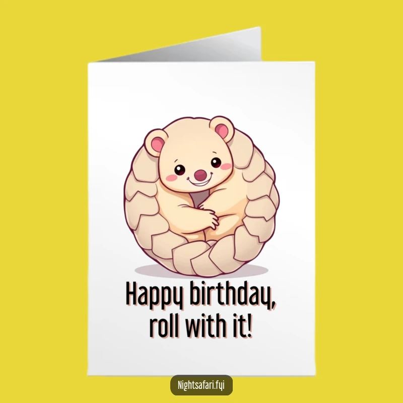 Free Printable Pangolin Birthday Card: Funny Cute Downloadable Gift for Friends