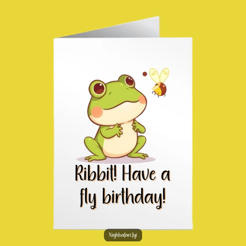 Free Printable Frog Birthday Card: Funny Downloadable Gift for a Leap Year Surprise!
