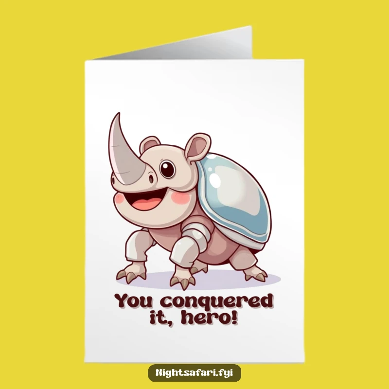 Free Printable Congrats Card: Joyful Beetle Success - Unique Downloadable